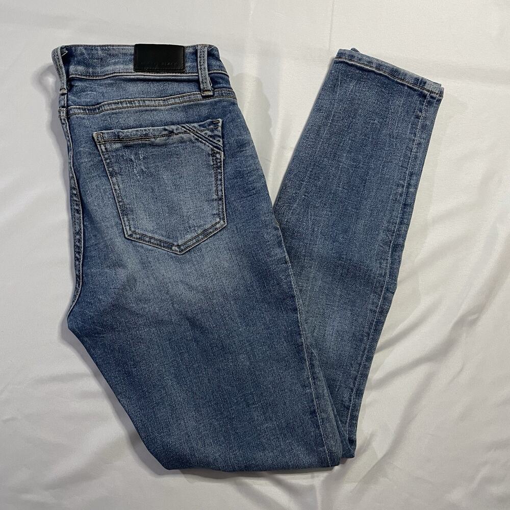 Buckle Black Fit No. 53 Skinny Jeans Womens 27x30 Blue Mid Rise Stretch Denim